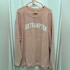 Women’s XL Chicka-d pink corded crew